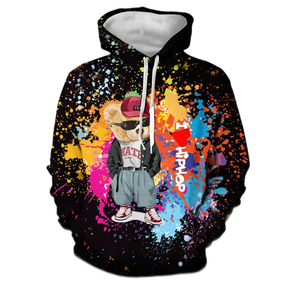 Sudaderas <span class=keywords><strong>con</strong></span> capucha <span class=keywords><strong>con</strong></span> estampado de grafiti divertido, chándales para hombre, ropa informal estilo hip hop, sudaderas para hombre, ropa personalizada para niño y niña, jerséis, Tops - Product Image 2