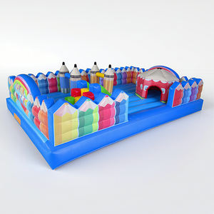 <span class=keywords><strong>Castillo</strong></span> inflable en forma de lápiz personalizado | 2025 Novel Kids Outdoor Jumping Facility para alquiler de parques de atracciones - Product Image 1