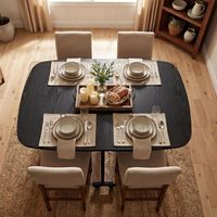 Multifunktionaler Klapptisch aus Holz mit Rollen, Schwarz