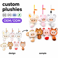 Jouet pendentif en peluche créatif série d'animaux mignons boîtes cadeaux de poupée porte-clés en peluche jouet en peluche tendance