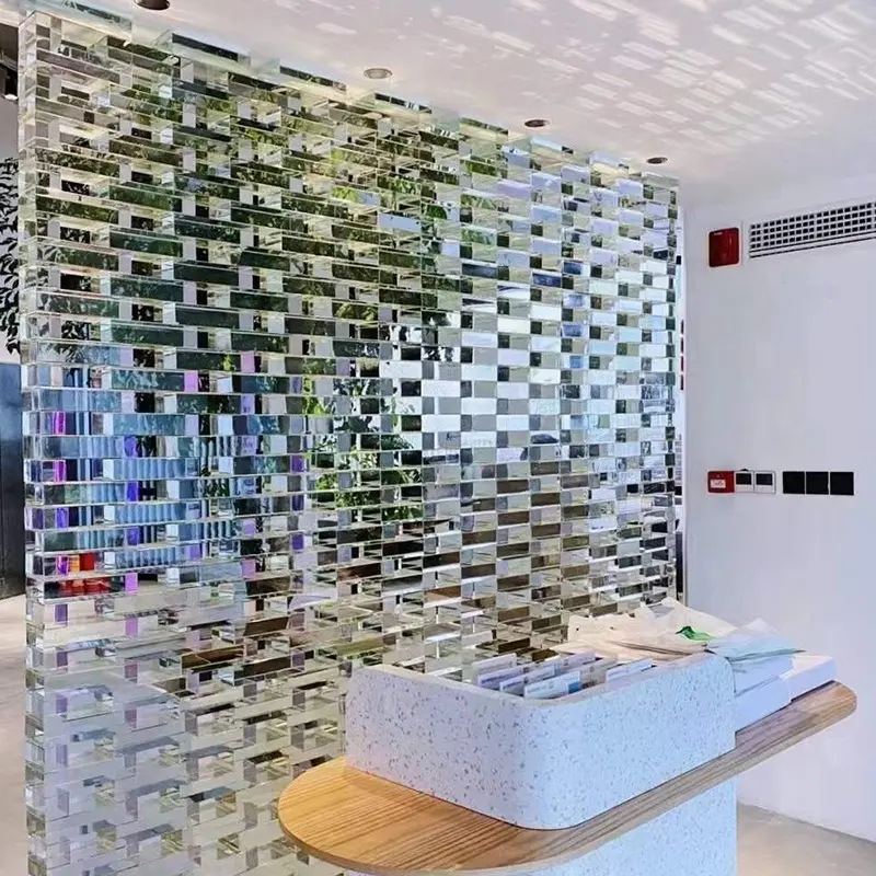 Blocos de vidro sólido para construção, blocos de vidro com tijolos de vidro transparente