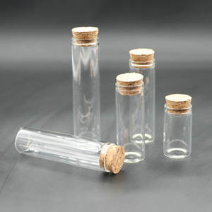 Tube cylindrique en verre borosilicate en gros avec <span class=keywords><strong>bouchon</strong></span> en liège, surface sérigraphiée pour les évents de bouteilles en verre - Product Image 6