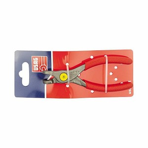 Ciseaux de bricolage Usag D 128 Pn 180 mm en acier inoxydable rouge à bord lisse - Product Image 1