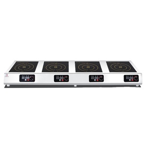 Fornello a Induzione Commerciale Elettrico Portatile a <span class=keywords><strong>4</strong></span> Fuochi in Acciaio Inox da 3500W per Hotel e Ristoranti con 3 Anni di Garanzia CE - Product Image 1