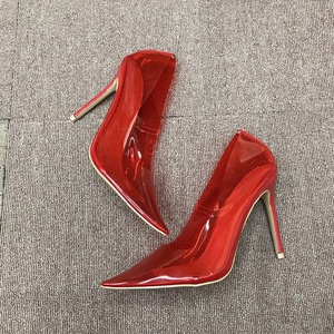 Zapatos de Stiletto de PVC transparente, Sandalias de tacón alto con punta puntiaguda, Color gelatina arcoíris, verde y negro, venta al por mayor - Product Image 5