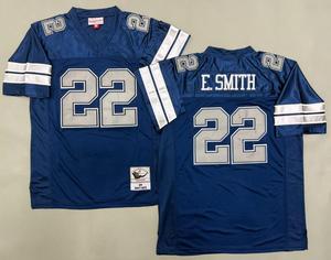 2526 Maillots rétro des Dallas Cowboys en gros de Chine # 22 E.Smith Maillots de football américains rétro, chemises de football vintage unisexes - Product Image 2