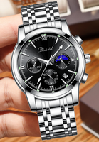 Montres de sport étanches en acier inoxydable, avec chronomètre et calendrier 24 heures, design usine et personnalisables, pour marque privée
