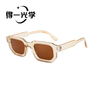 Polygonal <b>Small</b> <b>Frame</b> Square <b>Sunglasses</b> For Women UV400 Black PC <b>Frame</b> Class 2 Sunshades - Product Image 4