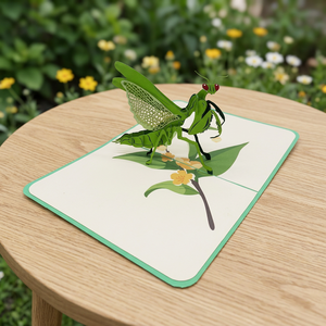 Meilleure Vente : Carte Pop-up 3D Personnalisée Découpée au Laser, Mantis, Artisanat en Papier Animal Fait Main, Décoration d'Intérieur, Journée de la Terre, Remise de Diplôme, Thanksgiving - Product Image 4