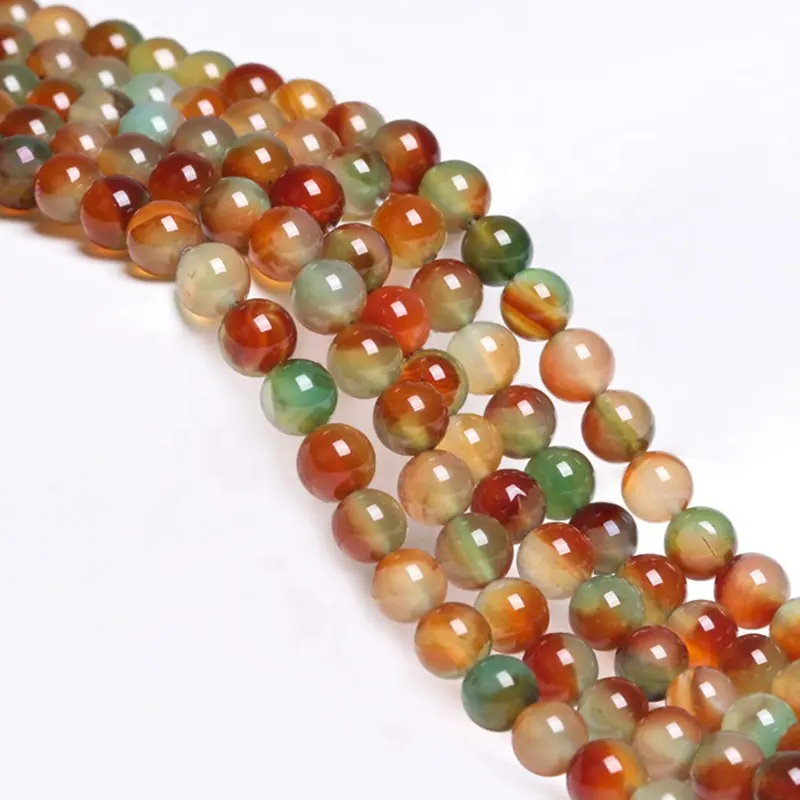 Perles de pierre précieuse naturelle, perles amples en agate de paon, pour la fabrication de bijoux, 4/6/8/10/12/14/16mm, vente en gros, livraison gratuite