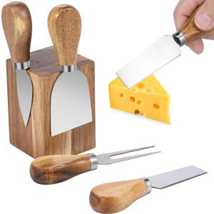 Vente en gros de <span class=keywords><strong>mini</strong></span> planche à fromage en bois d'acacia ensemble porte-bloc magnétique et outils de couteau pour plateau à fromage présentation service - Product Image 2