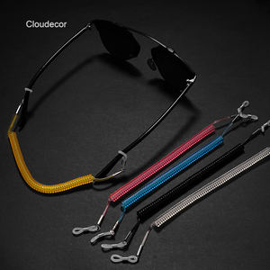 Cordon élastique unisexe en PU <span class=keywords><strong>pour</strong></span> le sport, cordon à œillets, <span class=keywords><strong>fil</strong></span> de téléphone réglable, <span class=keywords><strong>fil</strong></span> en spirale télescopique, lanière de <span class=keywords><strong>lunettes</strong></span> fixe <span class=keywords><strong>pour</strong></span> enfants - Product Image 1