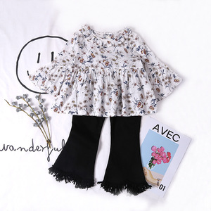 Nueva Llegada, Camiseta de Algodón con Estampado Floral de Manga Larga para Niña, Hecha en China - Product Image 5