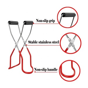 Pince de levage pour bocaux en acier inoxydable avec poignée antidérapante, résistante à la chaleur, pour bouteilles en verre, outil de cuisine - Product Image 2
