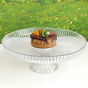 <span class=keywords><strong>Support</strong></span> de service de fruits 10/12/13 pouces <span class=keywords><strong>support</strong></span> de <span class=keywords><strong>bonbons</strong></span> à pieds tourbillon <span class=keywords><strong>support</strong></span> de gâteau en plastique transparent en cristal - Product Image 1