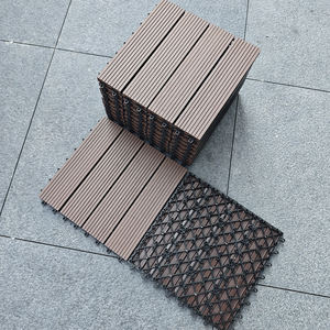 Piastrelle per <span class=keywords><strong>Decking</strong></span> WPC da esterno moderne per esterni a incastro impermeabili e facili da installare Eco Friendly per pavimenti in legno di plastica 5 anni - Product Image 5