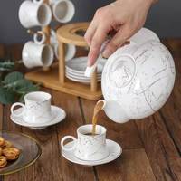 Ensemble de 15 tasses à café en céramique, marbré, porcelaine, nouveau produit