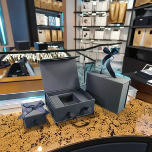 Grandes boîtes pliantes en carton rigide avec logo, emballage <span class=keywords><strong>cadeau</strong></span> de luxe, matériaux recyclés, boîtes en papier magnétiques rigides <span class=keywords><strong>pour</strong></span> montres - Product Image 2