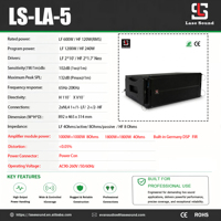 LA-5AD, enceinte professionnelle Line Array double 10 pouces à large couverture de 110 degrés, pour les grands concerts et les scènes en plein air