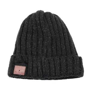 Kış kap spor koşu Unisex sıcak tutmak kablosuz bluetooth kulaklık hediye handfree kafa kulaklık müzik yumuşak bere şapka