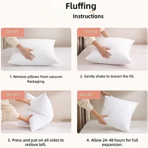 Coussin de soutien cervical pour le cou, double usage doux et ferme, garnissage en polyester, pour salon, chambre, hôtel, blanc - Product Image 3