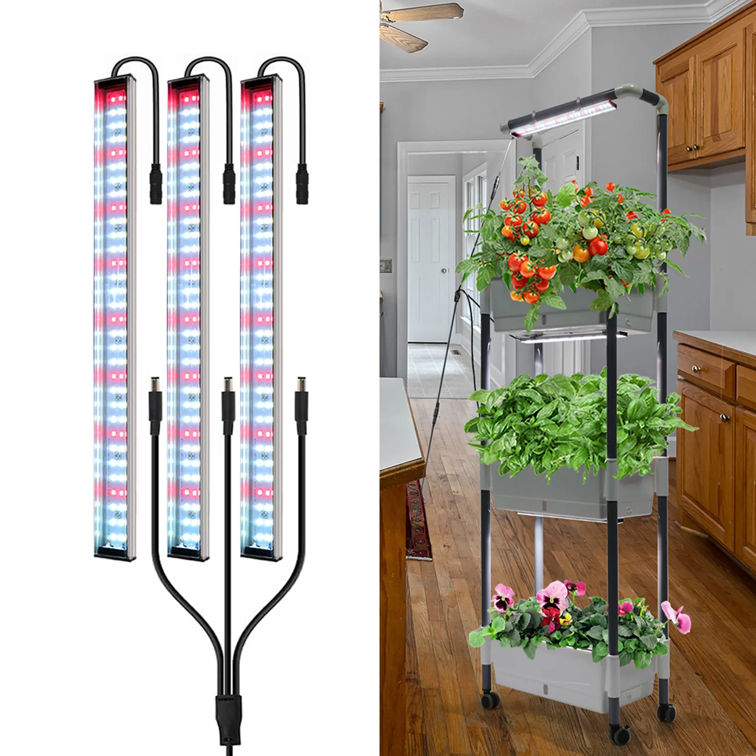 Indoor Flower Pot Full Spectrum Led Grow Lights Large Planting System For Growing Vegetables Flowers Plants