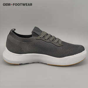 New Design Lightweight Flexible Knit Sneaker Running Shoes Men <strong>Runner</strong> <strong>Athletic</strong> Wide Grey Walking Shoes Low Cut Lace up - Product Image 3