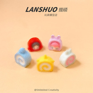 ชุดทำเครื่องประดับเรซิ่นรูปเค้กม้วนลายการ์ตูน 3 มิติ สีสันสดใส ยี่ห้อ Lanshuo สำหรับเด็ก ของเล่นงานฝีมือ - Product Image 3