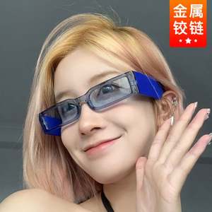 Nouvelles lunettes de soleil carrées vintage noires personnalisées avec logo, protection UV400, petites lunettes de soleil rectangulaires pour hommes et femmes - Product Image 6