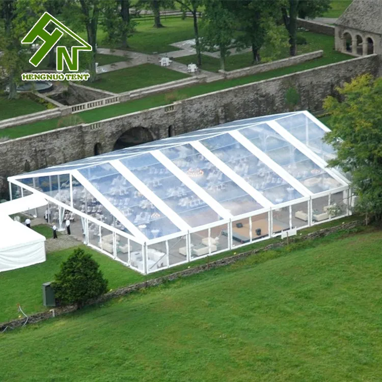Роскошная прозрачная палатка из алюминиевой конструкции для свадебных торжеств и мероприятий на 500 человек