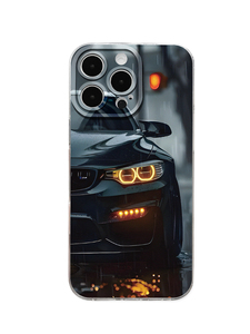 <span class=keywords><strong>Coque</strong></span> de protection <span class=keywords><strong>transparente</strong></span> en TPU de luxe pour <span class=keywords><strong>iPhone</strong></span> 17/16/15/14 ProMax, design voiture de sport 'Pluie Nocturne', anti-traces de doigts et antichoc - Product Image 1