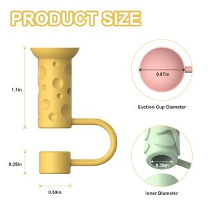 Tapas de silicona para pajitas, tapa reutilizable de 0,39 pulgadas/10mm, ventosa, toppers de paja para Copa Stanley 40 30 oz - Product Image 2