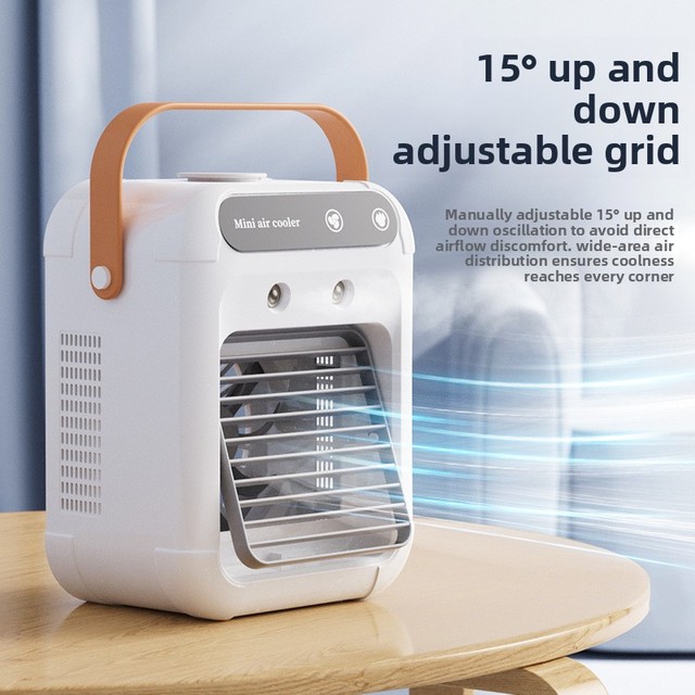 USB Portable Mini Air Cooler Ice Spray Humidifying Cooling Functions Touch-Sensitive Control Quiet Operation for Household Use