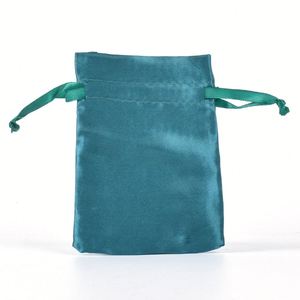 Sac à cordon en soie 100% de haute qualité, sac cadeau en satin noir avec logo pour l'emballage textile - Product Image 5