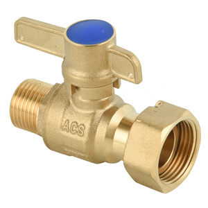 บอลทองเหลืองพร้อมน็อตสำหรับช่องจ่ายน้ำมิเตอร์ มีด้ามจับ - Product Image 2
