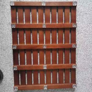 Teak Wood Bathroom <b>Mat</b> Rectangle Anti Slip Drain <b>Board</b> For Bathtub Shower Floor Minimalist Design - Product Image 3