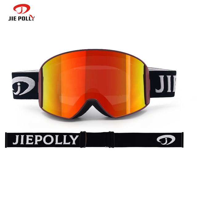 OEM Custom Snow Goggles Push Out Ventilation Double Anti Fog PC Lens TPU Frame OTG Design for Skiing