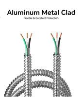 JZD Cable UL estándar de bajo voltaje 14/2 12/2 14/3 listado de acero sólido blindado BX Cable MC Cable 250Ft sólido con aluminio
