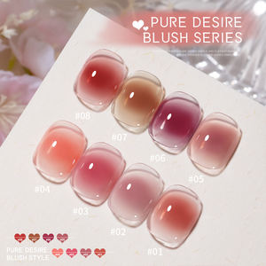 Miss Gooey 10ML Pure Desire Jelly Nail Polish Warna Pink Nude Gel Semi Permanen Manikur UV Gel Nail Art Top Coat Nail Polish - Product Image 4