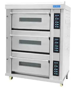 HOMAT Ready To Ship 3Decks 6Trays High Quality Commercial Bread And Cake Electric Baking Oven