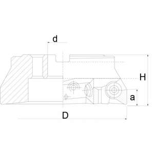 Fervi-F256/050หน้าการกัด90 ° พร้อมแขนเชื่อมต่อสำหรับอุปกรณ์เครื่องมือไฟฟ้า8012667018146 f256ปานกลาง - Product Image 2