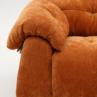 Canapé nuage inclinable haut de gamme une place en tissu chenille, style minimaliste français, pour salon, villa, appartement, confortable et élégant