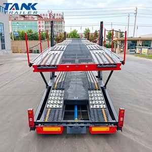 Semi-<span class=keywords><strong>remorque</strong></span> transporteur de voitures hydraulique personnalisé à double étage pour 8 véhicules, destiné au marché du Kazakhstan - Product Image 3