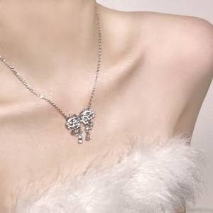 Collier en argent pur S925 avec pendentif ciel étoilé scintillant galaxie, diamant nu étincelant, étoile immortelle entièrement sertie de diamants - Product Image 5