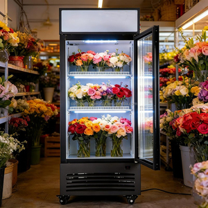 Congelador vertical COLDSTAR con puerta única y refrigeración por ventilador para exhibición de flores - Product Image 4