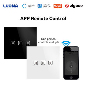 Interrupteur intelligent pour moteur <span class=keywords><strong>de</strong></span> rideau, WiFi/Zigbee, écran tactile, compatible avec Alexa et Google Assistant, prend en charge <span class=keywords><strong>la</strong></span> programmation <span class=keywords><strong>de</strong></span> l'horloge - Product Image 1