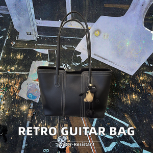2025กระเป๋าพาดลำตัวสะพายข้างแนวยุโรปอเมริกันย้อนยุคมีซิปไหล่เส้นเดียวสำหรับผู้หญิงกระเป๋าพาดลำตัวกันน้ำมีซิปกระเป๋าใส่กีตาร์ - Product Image 2