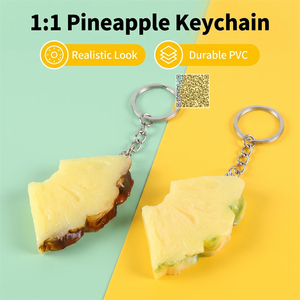 Llavero con Logotipo Personalizado, Rebanada de Piña Artificial Realista, Llavero de Fruta Falsa <span class=keywords><strong>para</strong></span> Regalo Promocional de la Industria Frutal, Souvenir - Product Image 1