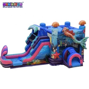Cầu Trượt Nước Kết Hợp Lâu Đài Nhảy Nàng Tiên Cá Bơm Hơi Khổng Lồ Thương Mại - Product Image 3