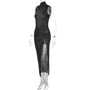 Abiti da donna con cinturino incrociato scavato <span class=keywords><strong>abito</strong></span> in tinta unita abiti Sexy aderenti estivi - Product Image 5